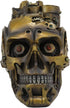 Ebros Gift Mad Max Steampunk Cyborg Robotic Skull Decorative Box, Jewelry Trinket Storage or Makeup Brush Holder