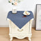 Wolkemer Farmhouse Faux Linen Square Tablecloth 24 x 24 Inch - Water