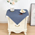 Wolkemer Farmhouse Faux Linen Square Tablecloth 24 x 24 Inch - Water