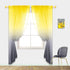 Lemon Yellow and Grey Sunflower Kitchen Curtains - Stylish Window Panels for Home Decor