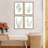 LuZhiQiang 16x11 Inch Set 4 Botanical Wall Decor Sign of Sage Green Plants Wood Framed For Bathroom Modren Bedroom