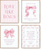 LARTSFRO Coquette Pink Bow Jesus Wall Art Decor Posters, Light Pink Bow Christian