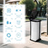 UUFCTY Collapsible Trash Bag Holder Portable Garbage Bin Holder Stand for Kitchen Outside High Capacity Plastic Outdoor