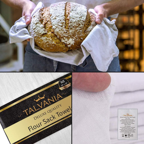 12 Pack 28 28 Inches 100% Flour Sack Towels White Kitchen Dish Towels x Soft Absorbent Tea Towel Cotton Ring Spun Bar
