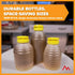 16oz pack 6 Pinnacle Mercantile Refillable HDPE Plastic Honey Bottles - Easy Squeeze, leak-proof, BPA-Free, and Made