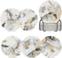 Coasters for Drinks Absorbent with Holder,Abstract White Gold Marble Sets of 6