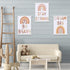 3 Fumete Pcs Boho Nursery Wall Art Decor, Be Brave, Dream Big, Stay Strong Rainbow Canvas Wall Art Poster for Boys
