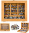 SIHPTO Anxiety Stress Relief Mini Bookshelf with 300pcs Mini BooksMiniature Library Decor for