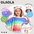 3-12 OLAOLA Striped Cat Hooded Kids Beach Towels for Years Boys Girls, Soft Absorbent Kids Hooded Bath Towel Wrap