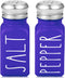 Purple Salt and Pepper Shakers Set by Brighter Barns, Modern Farmhouse Kitchen Decor with Glass Shakers & Lids