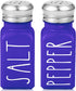 Purple Salt and Pepper Shakers Set by Brighter Barns, Modern Farmhouse Kitchen Decor with Glass Shakers & Lids
