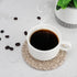 8 Set 4.3 inches ABenkle Pcs Drink Coasters with Holder, Cotton Woven Absorbent Coasters for Drinks, Minimalist Home