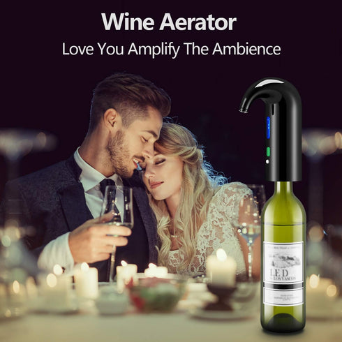 Electric Wine Aerator Decanter, Best Sellers One Touch Red-White Wine Accessories, Works with Wine Opener