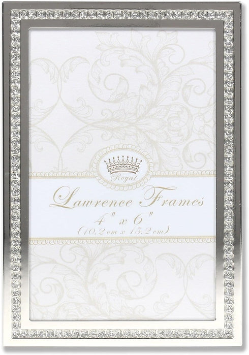 Lawrence Frames Royal Designs 4x6 Dazzle Silver Glitter Picture Frame