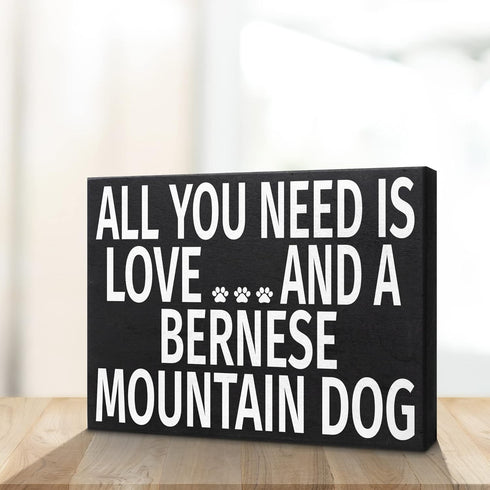 JennyGems Bernese Mountain Dog Gifts - All You Need is Love and a Bernese Mountain Dog, Made in USA