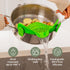 Kitchen Gizmo Snap N' Strain Clip On Strainer for Pots - Collapsible Silicone Pasta Strainer, Green
