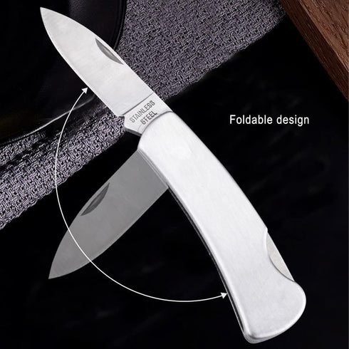 Kocpudu Paring Knife, All Steel Foldable Fruit Knife, Small and Easy to Carry, 3 Pieces