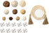 Jutom 20 Pieces Decorative Balls Set for Bowls, Assorted Decorative Filler with Wood Bead Garland