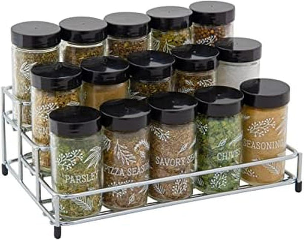 Kamenstein 15 Jar Lincoln Countertop Spice Rack with Spices Included, FREE Spice
