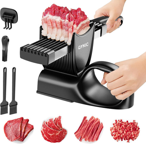 Fresh Meat Slicer with SteadyGrip, Thickness Adjustable 2 or 4 mm, 17