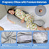 Pozico 51-Inch U-Shaped Full Body Pillow for Side Sleepers Cooling Pregnancy Pillow with Ear Piercing Design for Neck