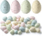 SiliFine 36 Pcs Easter Speckled Eggs Plastic Speckled Eggs Bowl and Vase