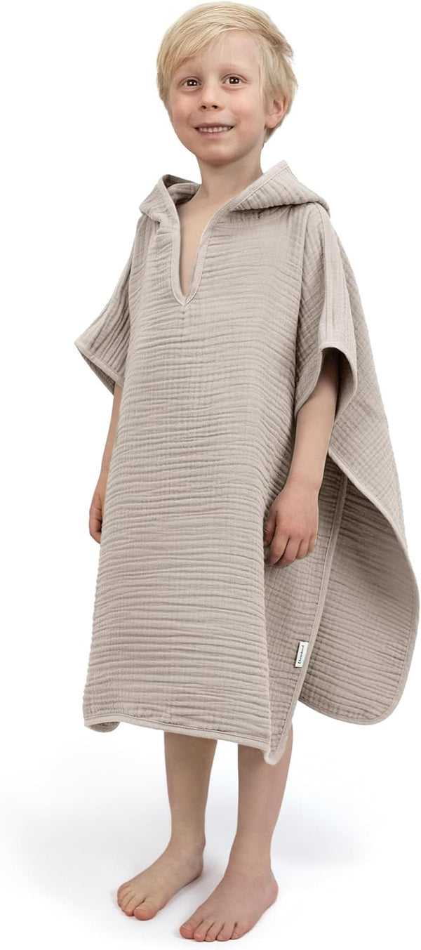 Ehrenkind Organic Muslin Bath Poncho Children 1-5 Years, Soft and Soft 4-Layer Muslin