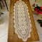 Beige Handmade Crochet Doilies, Cotton Table Runner Lace Doilies, Oval Dresser Scarves, 16x35 Inches