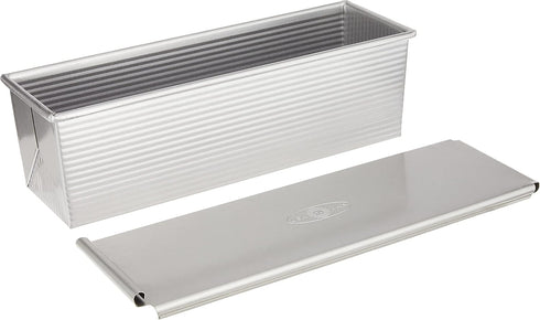 USA Pan Bakeware Pullman Loaf Pan with Cover, 13 x 4 Inch, Nonstick Quick Release Coating
