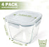32 oz, 4 4 Pack Soup Containers with Lids Glass Cup Borosilicate Glass Food Storage Containers, Microwave & Freezer
