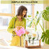 Bulb 3 Bulb XXXFLOWER Plant Terrarium with Wooden Stand, Air Planter Glass Vase Metal Swivel Holder Retro Tabletop