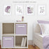 Sweet Jojo Designs Lavender Purple Boho Shabby Chic Floral Girl Wall Art Prints Room Decor Baby Nursery Kids Lilac Off