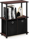 Furinno Go Green 3-Tier Multipurpose Storage Shelf with Bins, Dark Cherry/Black