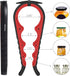 Jar Opener Bottle Opener for Weak Hands - 5 in 1 Multi Function Can Opener Kit with Silicone Handle (New Red)
