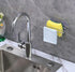 Sink Caddy Sponge Holder for Kitchen Sink, SUS304 Stainless Steel, 2 Suspension Options, Silver