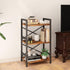 Homeiju Bookshelf, 3 Tier Industrial Bookcase, Metal Small Bookcase for Living Room and Home Office