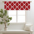 Melodieux 52 by 18 Inch Moroccan Rod Pocket Window Curtains Valance, Red (1 Panel)