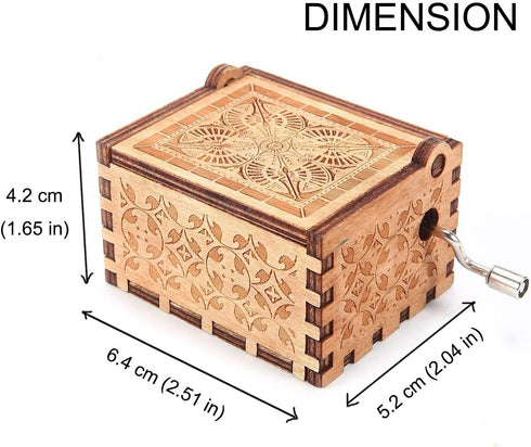 1 Set ukebobo Wooden Color Painted Music Box I Love You to The Moon and Back Color Painted Music Box, Gifts