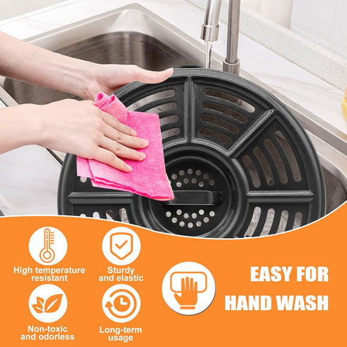GXF Air Fryer Grill Pan for Ninja 4 QT AF101, 5.5 Quart AF161, Non-Stick Round Grill Plate, Dishwasher Safe