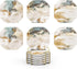 UMIRRO Ceramic Stone Coasters for Drinks Absorbent with Holder for Wooden Coffee