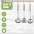 Patelai 3 Pcs Wok Utensils Set: 15in Spatula, Ladle, 304 Stainless Steel, All Metal for Cooking
