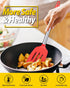 Pack of 2 Silicone Solid Turner, Non Stick Slotted Kitchen Spatulas, High Heat Resistant BPA Free (Red)