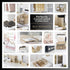 BLU MONACO Set of 4 Gold and White Striped Magazine File Boxes - Ideal Organizer for Desk Accessories and Office