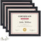 PETAFLOP 8.5x11 Certificate Frame, Black Picture Diploma Document Frames, 4 Pack for Wall or Tabletop Display