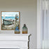 Framed Beach Décor Canvas Picture - Coastal Ocean Artwork with Sea Bird Boat for Bathroom Bedroom Living Room