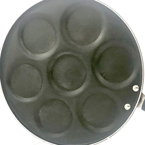 NonStick Mini Uttapam Pan, Mini Pancake Maker, Aluminium Uttapam Tawa with 7 Cavities