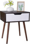 SUPER DEAL Mid-Century End Table Modern Side Table with Drawer Small Table