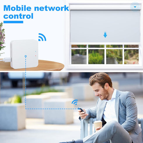 Smart Zigbee Hub for JaeJaes Motorized Shades, Works for Blackout Smart Windows Blinds, Compatible with Alexa