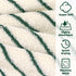 4 Pack, 13 13 Jacquotha Striped Cotton Washcloths x - Soft Wash Cloths for Bathroom, Kitchen, Gym, Face, Green