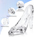 Cinderella Shoe Decor, Crystal High Heels Ornaments Glass Slipper Decoration Gift for Wedding Birthday Halloween Party